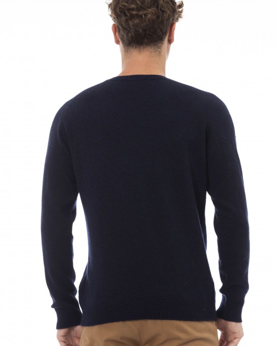 Crewneck Sweater. Long Sleeves. Fine Rib Collar. Cuffs And Bottom Hem. Front Pocket.