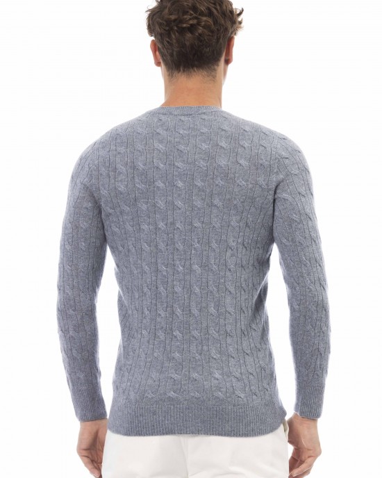 Crewneck Sweater. Long Sleeves. Fine Rib Collar. Cuffs And Bottom Hem.