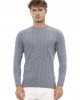 Crewneck Sweater. Long Sleeves. Fine Rib Collar. Cuffs And Bottom Hem.