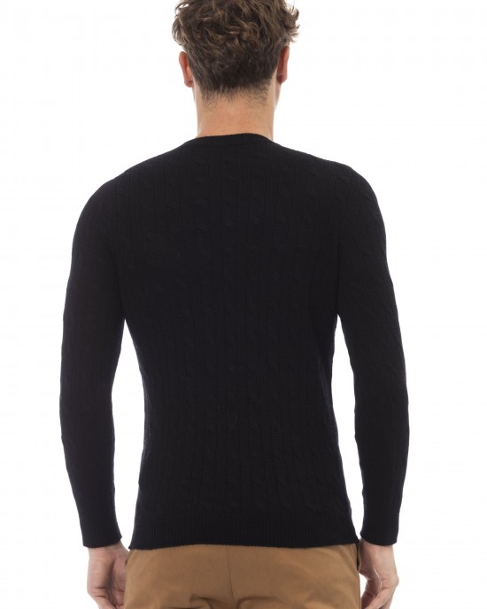 Crewneck Sweater. Long Sleeves. Fine Rib Collar. Cuffs And Bottom Hem.