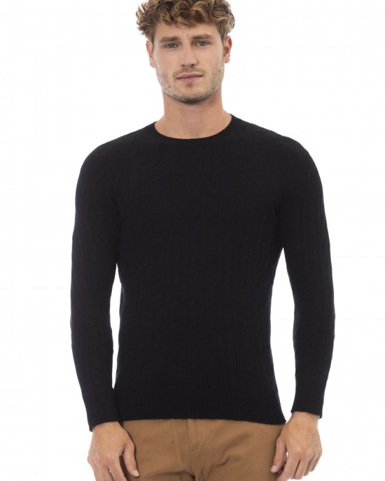 Crewneck Sweater. Long Sleeves. Fine Rib Collar. Cuffs And Bottom Hem.