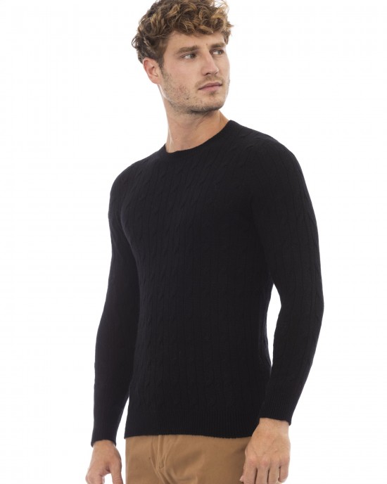 Crewneck Sweater. Long Sleeves. Fine Rib Collar. Cuffs And Bottom Hem.