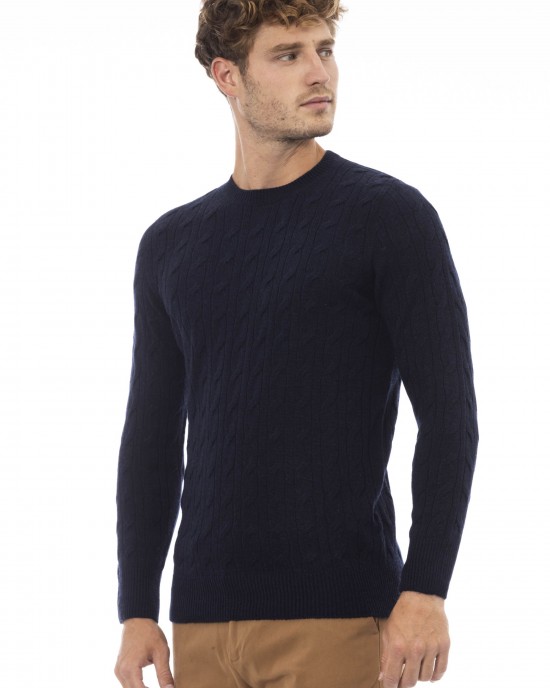 Crewneck Sweater. Long Sleeves. Fine Rib Collar. Cuffs And Bottom Hem.