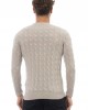 Crewneck Sweater. Long Sleeves. Fine Rib Collar. Cuffs And Bottom Hem.