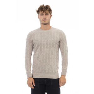 Crewneck Sweater. Long Sleeves. Fine Rib Collar. Cuffs And Bottom Hem.