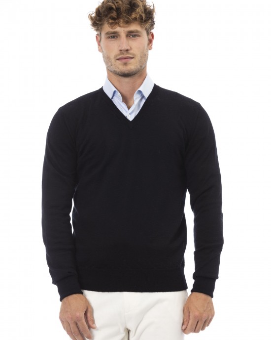 V-neck Sweater Long Sleeves. Fine Rib Collar. Cuffs And Bottom Hem. Regular Fit.