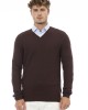 V-neck Sweater Long Sleeves. Fine Rib Collar. Cuffs And Bottom Hem.