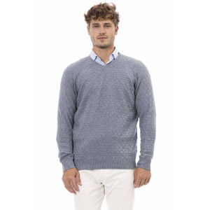 V-neck Sweater Long Sleeves. Ribbed Collar. Cuffs And Bottom. Regular Fit.