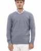 V-neck Sweater Long Sleeves. Ribbed Collar. Cuffs And Bottom. Regular Fit.