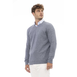 V-neck Sweater Long Sleeves. Ribbed Collar. Cuffs And Bottom. Regular Fit.