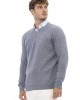 V-neck Sweater Long Sleeves. Ribbed Collar. Cuffs And Bottom. Regular Fit.