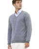 V-neck Sweater Long Sleeves. Fine Rib Collar. Cuffs And Bottom Hem. Regular Fit.