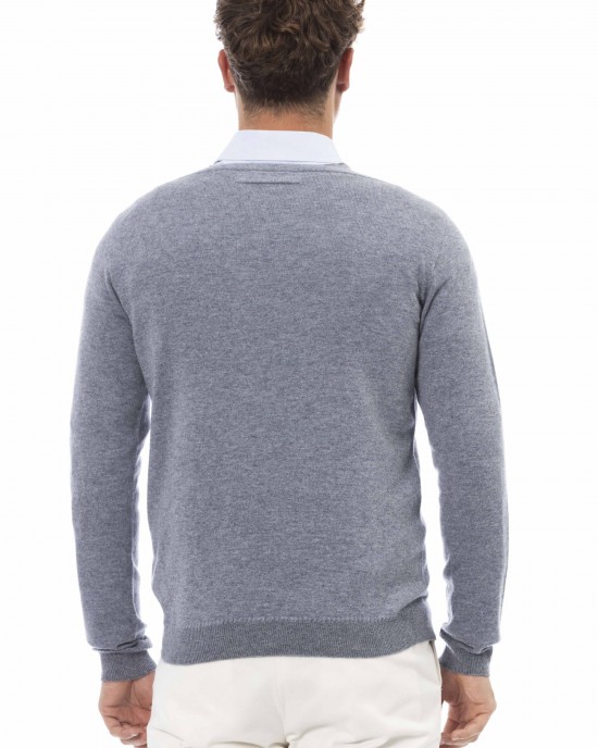 V-neck Sweater Long Sleeves. Fine Rib Collar. Cuffs And Bottom Hem. Regular Fit.