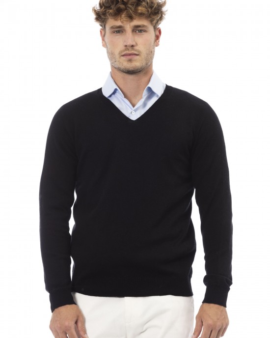 V-neck Sweater Long Sleeves. Fine Rib Collar. Cuffs And Bottom Hem. Regular Fit.