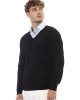 V-neck Sweater Long Sleeves. Fine Rib Collar. Cuffs And Bottom Hem. Regular Fit.