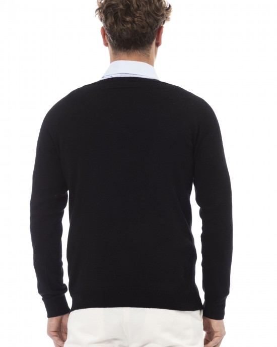 V-neck Sweater Long Sleeves. Fine Rib Collar. Cuffs And Bottom Hem. Regular Fit.