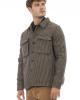Houndstooth Shirt. Button Closure. Front And Side Pockets.