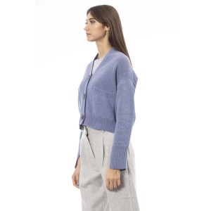 Cardigan. Button Closure. Front Pockets. Fine Ribbed Collar Cuffs And Bottom.