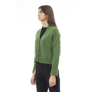 Cardigan. Button Closure. Front Pockets. Fine Ribbed Collar Cuffs And Bottom.