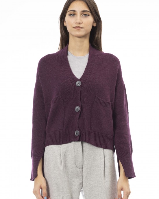 Cardigan. Button Closure. Front Pockets. Fine Ribbed Collar Cuffs And Bottom.