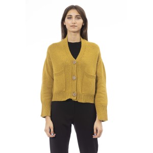 Cardigan. Button Closure. Front Pockets. Fine Ribbed Collar Cuffs And Bottom.
