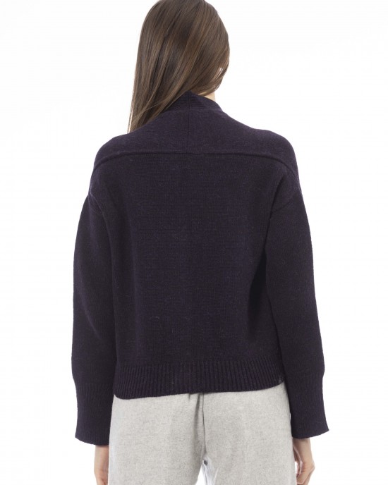 Cardigan. Button Closure. Front Pockets. Fine Ribbed Collar Cuffs And Bottom.