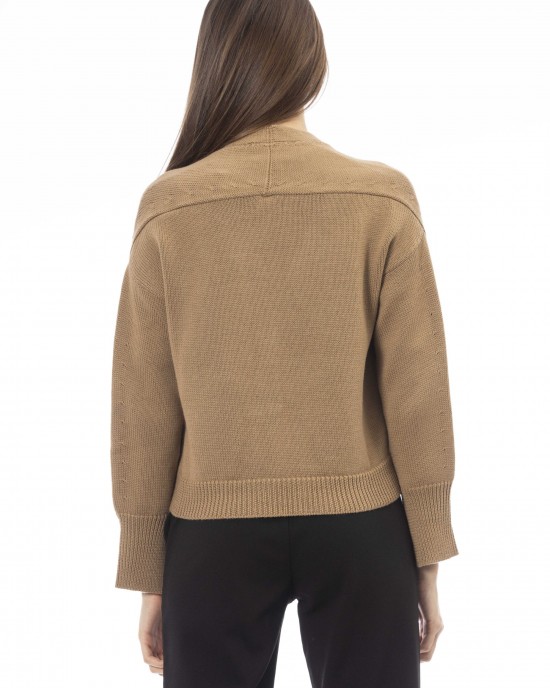 Cardigan. Button Closure. Front Pockets. Fine Ribbed Collar Cuffs And Bottom.