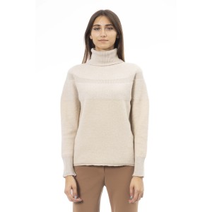 Turtleneck Sweater. Long Sleeve. Fine Ribbed Cuffs And Bottom.