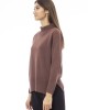 Turtleneck Sweater. Side Slits. Ribbed Collar Cuffs And Bottom.