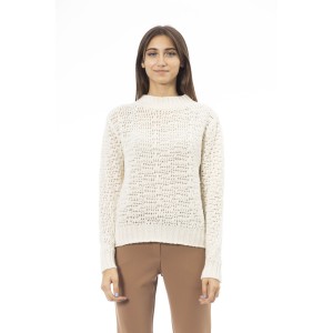 Mock Neck Sweater. Ribbed Collar Cuffs And Bottom.