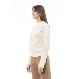 Mock Neck Sweater. Ribbed Collar Cuffs And Bottom.