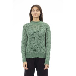 Mock Neck Sweater. Ribbed Collar Cuffs And Bottom.