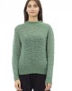 Mock Neck Sweater. Ribbed Collar Cuffs And Bottom.