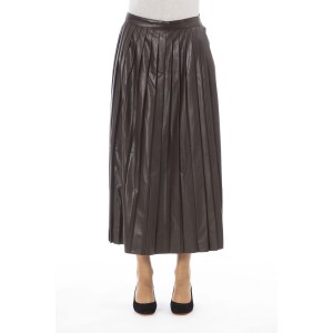 Faux Leather Skirt With Pleats.