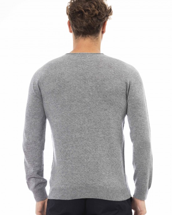 Crewneck Sweater. Long Sleeves. Fine Rib Collar. Cuffs And Bottom Hem.