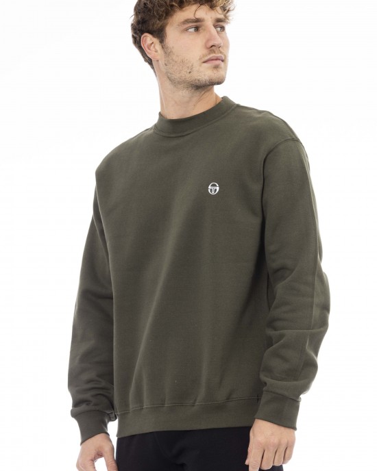 Fleece Sweater With Crew Neck. Long Sleeves. Fine Ribbed Cuffs And Bottom Hem. Embroidered Logo.