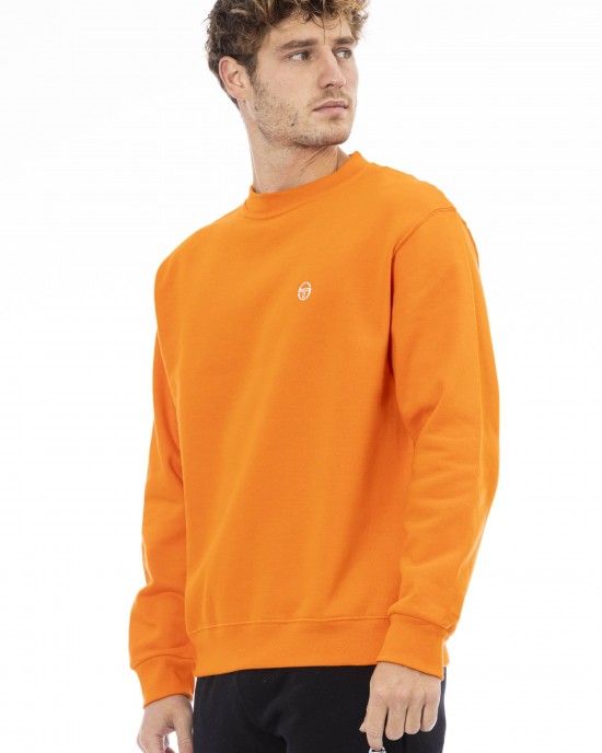 Fleece Sweater With Crew Neck. Long Sleeves. Fine Ribbed Cuffs And Bottom Hem. Embroidered Logo.