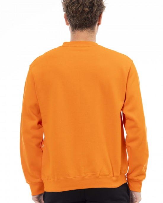 Fleece Sweater With Crew Neck. Long Sleeves. Fine Ribbed Cuffs And Bottom Hem. Embroidered Logo.