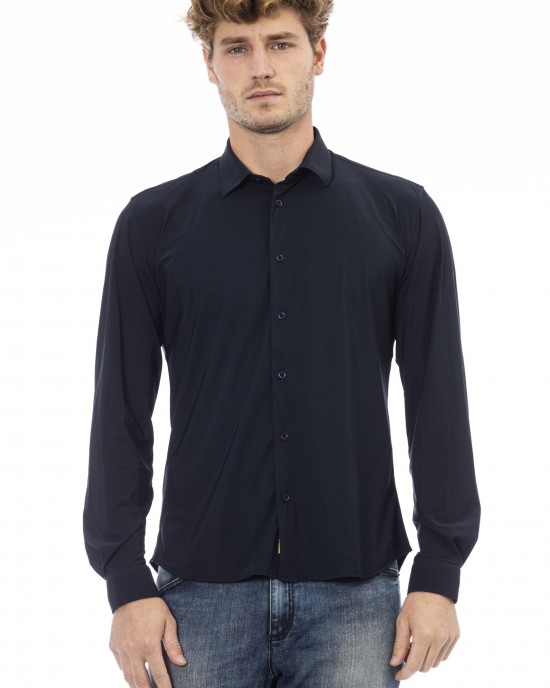 Men's Slim Shirt. Italian Collar. Front Closure With Buttons. Button Closure On Cuffs.