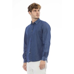 Men's Slim Shirt. Italian Collar. Front Closure With Buttons. Button Closure On Cuffs.