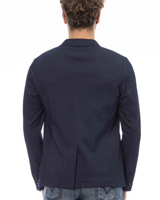 Fabric Jacket. Classic Model. Front Pockets. Button Closure.