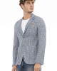 Fabric Jacket. Classic Model. Front Pockets. Button Closure.