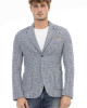 Fabric Jacket. Classic Model. Front Pockets. Button Closure.