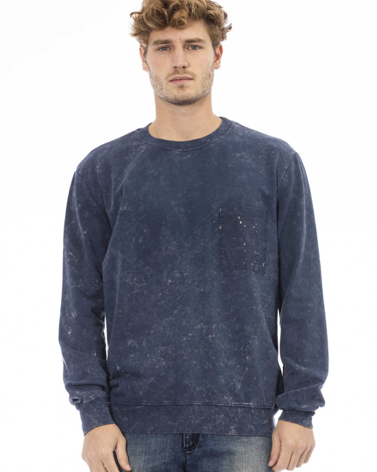 Fleece Sweater With Crew Neck. Long Sleeves. Fine Ribbed Cuffs And Bottom Hem. Front Pocket With Logo.