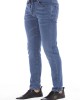 Men's Jeans With Button And Lace Closure. Front And Back Pockets. Lable With Logo.