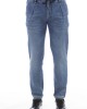 Men's Jeans With Button And Lace Closure. Front And Back Pockets. Lable With Logo.