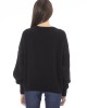 Sweater With Crew Neck. Long Sleeves. Front Pocket. Baldinini Trend Monogram In Metal. Ribbed Neck Wrists And Bottom Of The Knit. Rib Collar Cuffs And Bottom Hem.