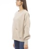 Sweater With Crew Neck. Long Sleeves. Front Pocket. Baldinini Trend Monogram In Metal. Ribbed Neck Wrists And Bottom Of The Knit. Rib Collar Cuffs And Bottom Hem.