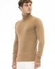 Turtleneck Sweater. Long Sleeves. Fine Ribbed Collar Cuffs And Bottom. Baldinini Trend Monogram In Metal.