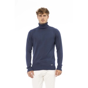Turtleneck Sweater. Long Sleeves. Fine Ribbed Collar Cuffs And Bottom. Baldinini Trend Monogram In Metal.